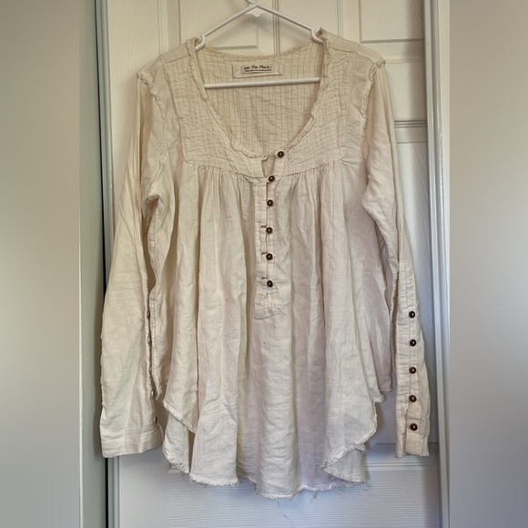 Free People We the Free Sand Dune Henley - Picture 1 of 3